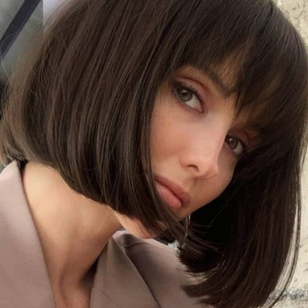 Elegant Brown Bob Wig
